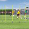 5/10/15/20 Pack Soccer Agility Poles - Yellow PVC Bendable Slalom Sticks for Football Training - Outdoor Sports & Fitness Equipment - Kids & Adults - Spring Loaded Poles view 1