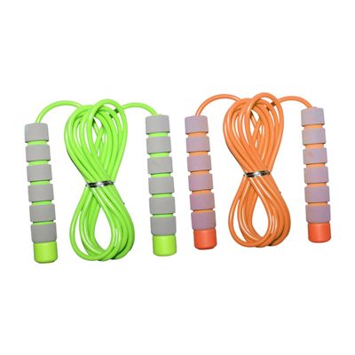 Amosfun Adjustable Speed Jump Rope for Boys and Girls Soft Bead Handles Pvc Skipping Rope for Indoor/outdoor Activities Random