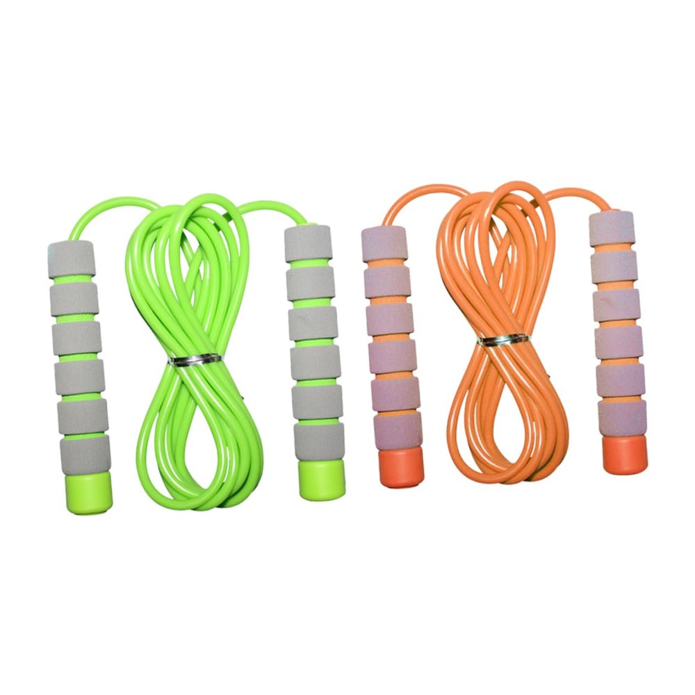 Amosfun Adjustable Speed Jump Rope for Boys and Girls Soft Bead Handles Pvc Skipping Rope for Indoor/outdoor Activities Random