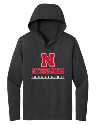CornBorn Husker Womens Apparel - Nebraska Wrestling - Black - XL