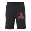 CornBorn Nebraska Shorts - Husker Premium Fleece Nebraska Wrestling - Black - Large view 1