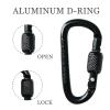 YUCHIYA 8 Pack D-Shape Carabiner Clasp with Screw Gate, 2.2 Inch Mini Keychain Clip Key Chain Buckle, Aluminum Alloy Keyrings Hook for Outdoor Hiking not for Climbing (D with Screw, Multicolor) view 3