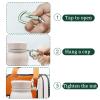 YUCHIYA 8 Pack D-Shape Carabiner Clasp with Screw Gate, 2.2 Inch Mini Keychain Clip Key Chain Buckle, Aluminum Alloy Keyrings Hook for Outdoor Hiking not for Climbing (D with Screw, Multicolor) view 4