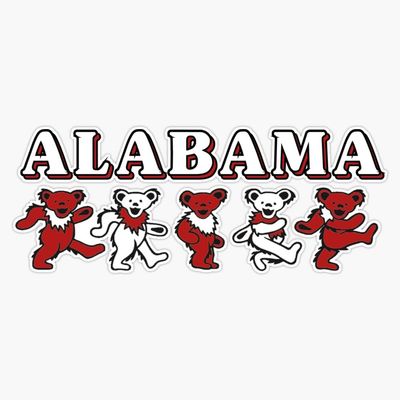Bama Bears Bumper Sticker Vinyl Decal 5"