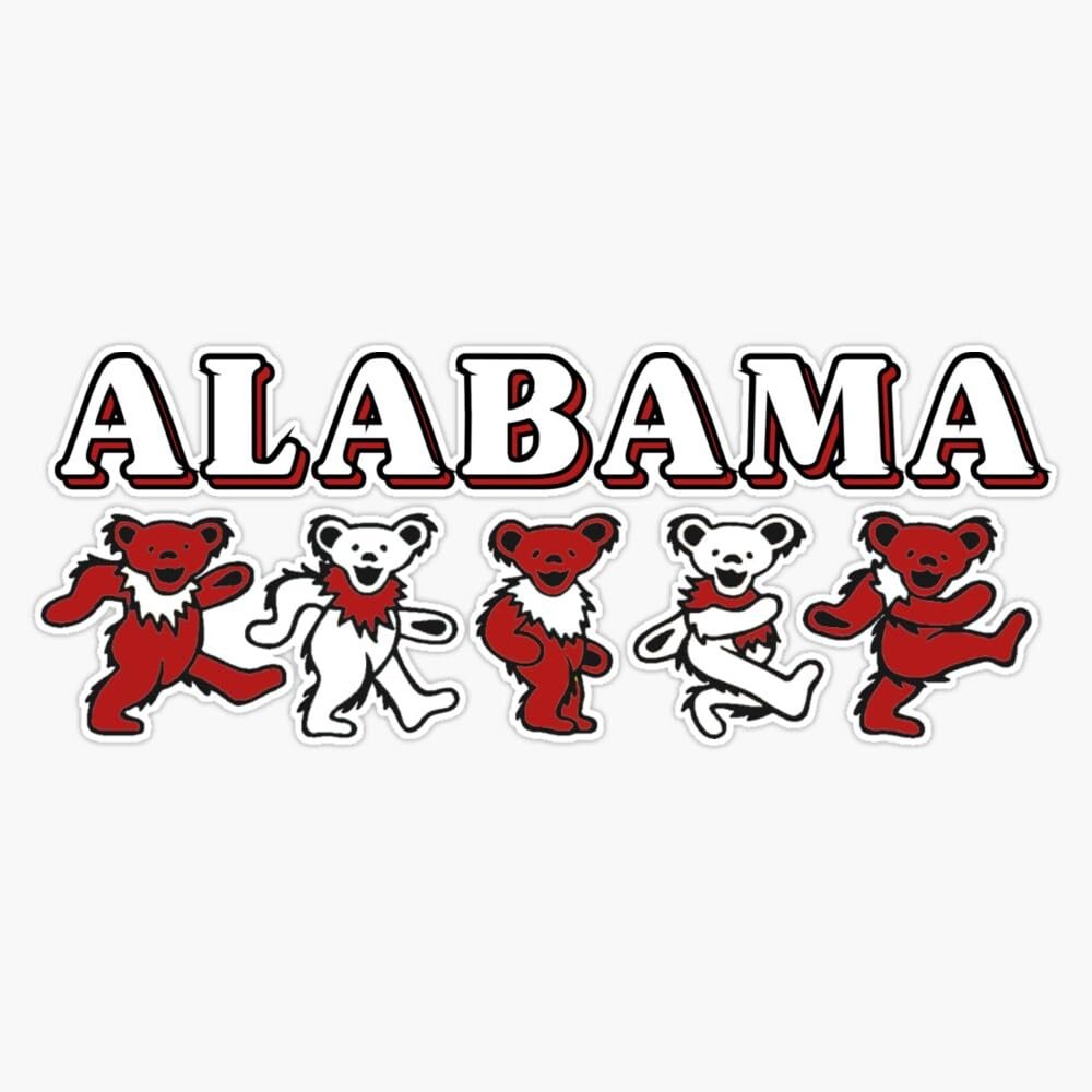 Bama Bears Bumper Sticker Vinyl Decal 5"