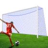 YUXUXU Professional Soccer Goal Net Replacement 24x8FT [8.4lbs, 4mm Nylon], Upgraded Weather Resistance, Enhanced Break Strength, Superior Abrasion Resistance- Blue (Net Only) view 1