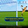 YUXUXU Professional Soccer Goal Net Replacement 24x8FT [8.4lbs, 4mm Nylon], Upgraded Weather Resistance, Enhanced Break Strength, Superior Abrasion Resistance- Blue (Net Only) view 3