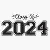 2024 Seniors, Class of 2024 Graduation Bumper Sticker Vinyl Decal 5" view 1