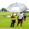 40-inch Extra Large Long Handle Umbrella for Men - Outdoor Sunshade Titanium Silver Double-layer Golf Umbrella with Cover view 2