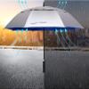 40-inch Extra Large Long Handle Umbrella for Men - Outdoor Sunshade Titanium Silver Double-layer Golf Umbrella with Cover view 3