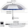 40-inch Extra Large Long Handle Umbrella for Men - Outdoor Sunshade Titanium Silver Double-layer Golf Umbrella with Cover view 4