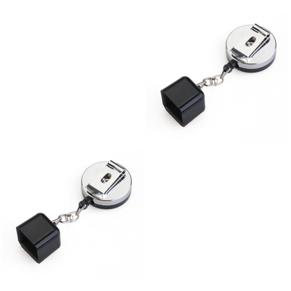 Amosfun 2pcs Billiard Magnetic Chalk Holder for Snooker Retractable Pool Chalk Holder with Belt Clip
