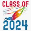 Class of 2024 Swim Team, 2024 Swimmer Bumper Sticker Vinyl Decal 5" view 1