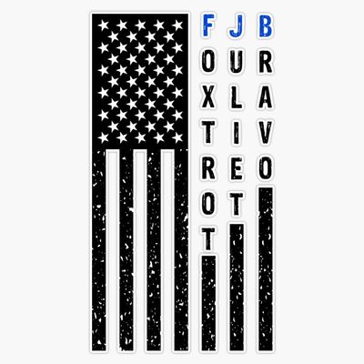 Foxtrot Juliet Bravo Bumper Sticker Vinyl Decal 5"