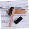 BESPORTBLE Billiard Table Cleaning Brush Pool Table Brush Set Cleaner Soft Bristles Wood Handle view 2