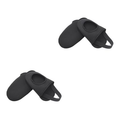 Sosoport 2pairs Windproof Slip Cycling Shoe Covers for Winter Overshoes for Outdoor Riding Keep Feet Dry and Warm Black