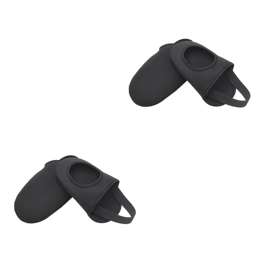 Sosoport 2pairs Windproof Slip Cycling Shoe Covers for Winter Overshoes for Outdoor Riding Keep Feet Dry and Warm Black