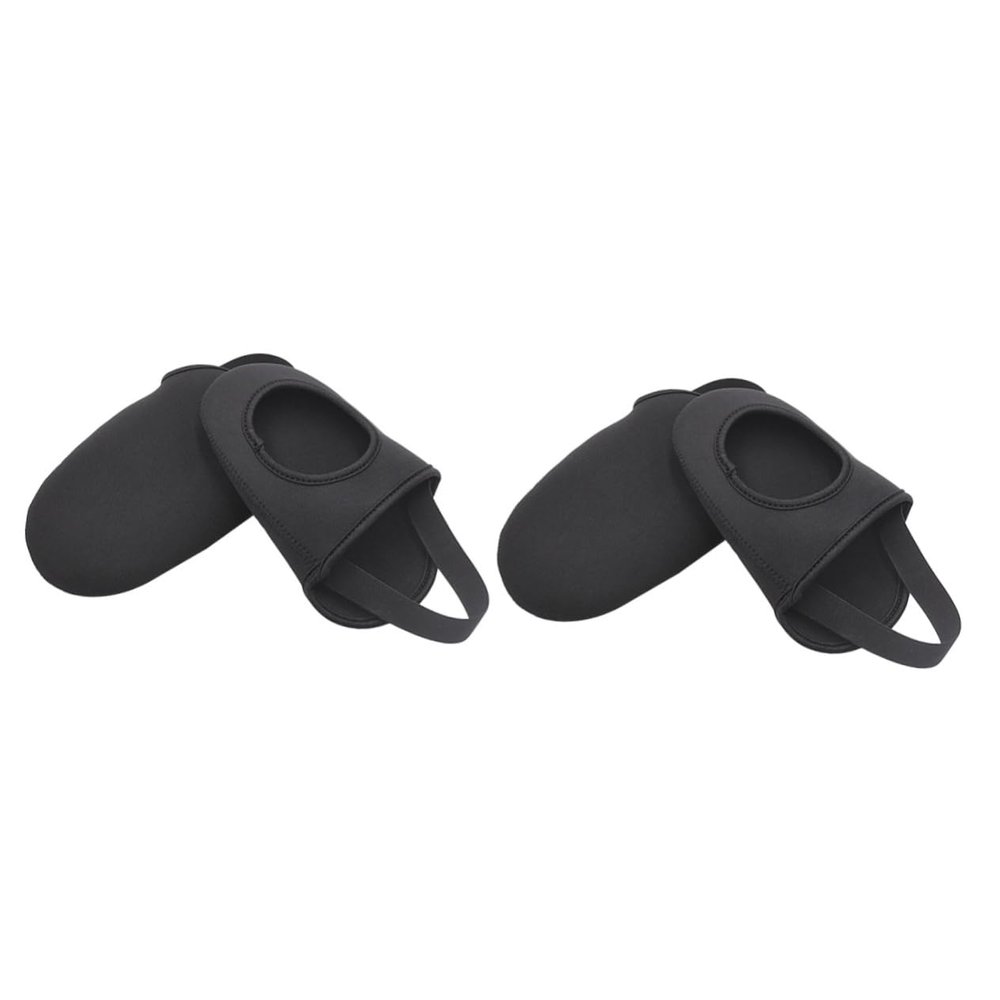 INOOMP 2pairs Non-Slip Windproof Cycling Shoe Covers for Thermal Protection of Half Shoe Covers for Outdoor Bike Riding Cold Weather