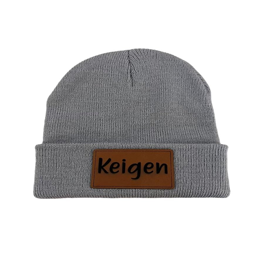 Silva Lining Winter Hat & Beanie - Personalized Kids Hat (Infant (0-2yo), Gray)