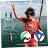 INOOMP 6pcs Floating Fish Gripper Durable Plastic Fishing Pliers Lanyard for Freshwater and Saltwater Control Easy One-Hand Operation Fish Lip Gripper view 3
