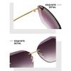 HPIRME Vintage Rimless Sunglasses Women Men Retro Cutting Lens Gradient Sun Glasses Female UV400,8,One size view 4