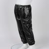 Alvivi Kids Girls Glossy Metallic High Waist Dance Pants Hip Hop Performance Bottoms Sweatpants Black 6 Years view 3