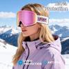LECAGE Ski Goggles Photochromic Light Adaptive Lens Frameless Snow/Snowboard Goggles UV Protection for Men Women view 2