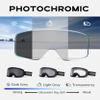 LECAGE Ski Goggles Photochromic Light Adaptive Lens Frameless Snow/Snowboard Goggles UV Protection for Men Women view 3