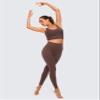 CRZ YOGA Air Feeling High Waisted Leggings for Women 25'' - Warm Thick Workout Buttery Soft Yoga Pants Lounge Taupe Large view 3
