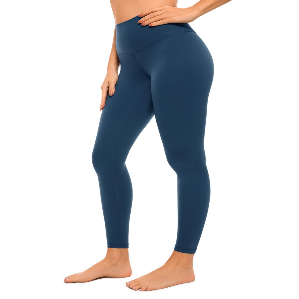 CRZ YOGA Air Feeling High Waisted Leggings for Women 25'' - Warm Thick Workout Buttery Soft Yoga Pants Lounge French Navy XX-Small