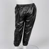 Alvivi Kids Girls Glossy Metallic High Waist Dance Pants Hip Hop Performance Bottoms Sweatpants Black 8 Years view 4