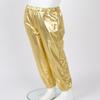 Alvivi Kids Girls Glossy Metallic High Waist Dance Pants Hip Hop Performance Bottoms Sweatpants Gold 10 Years view 3
