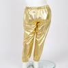 Alvivi Kids Girls Glossy Metallic High Waist Dance Pants Hip Hop Performance Bottoms Sweatpants Gold 10 Years view 4
