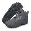 Men's Women's Warm Snow Boots, Waterproof Fur Lined Ankle Boots Winter Booties, Cold Weather Outdoor Hiking Shoes with Wide Toe Fashion Men's Winter Boots (Color : Gray-A, Size : 8) view 1