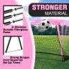 RUNBOW 9x5 ft Portable Kids Soccer Goal for Backyard Adult Junior Large Girl Practice Soccer Net with Carry Bag (9x5ft, Pink, 1 Pack) view 3