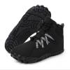 Men's Women's Warm Snow Boots, Waterproof Fur Lined Ankle Boots Winter Booties, Cold Weather Outdoor Hiking Shoes with Wide Toe Fashion Men's Winter Boots (Color : Black-A, Size : 10) view 1