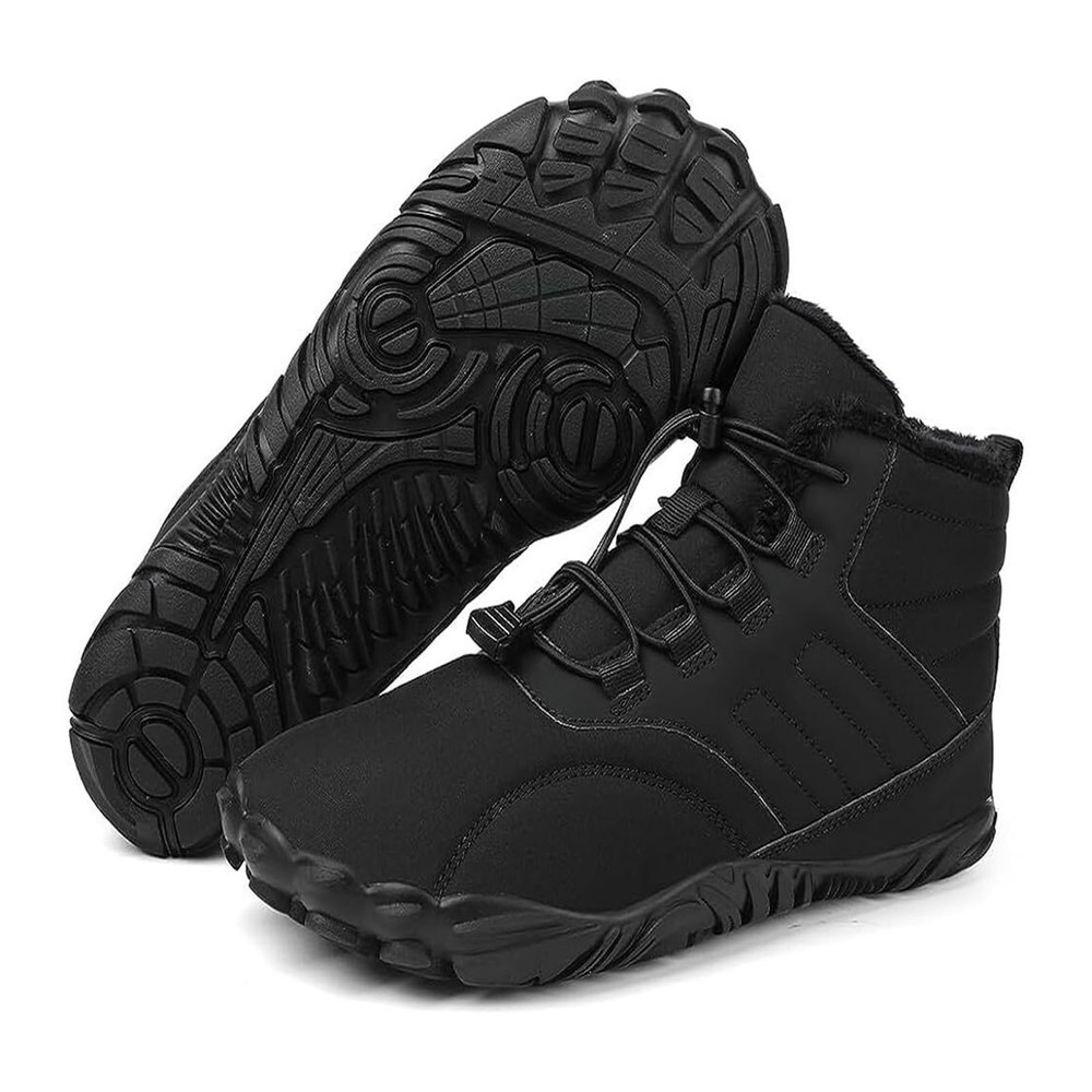 Men's Women's Warm Snow Boots, Waterproof Fur Lined Ankle Boots Winter Booties, Cold Weather Outdoor Hiking Shoes with Wide Toe Fashion Men's Winter Boots (Color : Black-B, Size : 11)