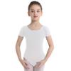 Hedmy Girls Short Sleeve Leotard for DanceGymnastics and Ballet Roundneck Tank Leotard One Piece Unitard White 4 Years view 2