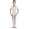 Hedmy Girls Short Sleeve Leotard for DanceGymnastics and Ballet Roundneck Tank Leotard One Piece Unitard White 4 Years view 4