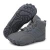 Men's Women's Warm Snow Boots, Waterproof Fur Lined Ankle Boots Winter Booties, Cold Weather Outdoor Hiking Shoes with Wide Toe Fashion Men's Winter Boots (Color : Gray-B, Size : 9) view 1