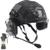 Fast PJ Tactical Helmet Set for Paintball Airsoft Hunting CQB Cs Military Games,with Tactical Headset Helmet Cover Dummy Flashbang Model Light (Black/L) view 1
