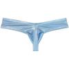 OROCOJUCO Men's Metallic Shiny Cheeky Briefs Underwear Male Pouch Soft Underpants Ultra Hight Cut Brazilian Bikini Blue Gray M view 3