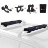 Universal Car Soft Roof Rack Pads Luggage Carrier System for Kayak Surfboard SUP Canoe Include 2 Heavy Duty Tie Down Straps, 2 Tie Down Rope, 2 Quick Loop Strap (Use with Cross Bar) view 1