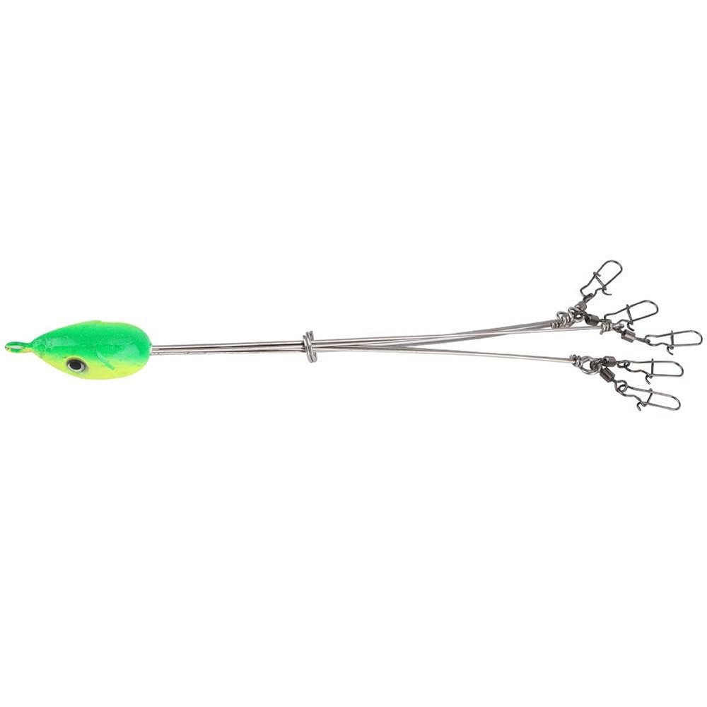 Xcello Umbrella Rig, 5 Arms Durable Umbrella Jig Head Fishing Rigs, Umbrella Bait Fishing Rigs Lures for Fishing Enthusiasts(19cm-Green)