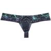 OROCOJUCO Men's Metallic Shiny Cheeky Briefs Underwear Male Pouch Soft Underpants Ultra Hight Cut Brazilian Bikini Scrawl Black M view 1