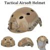 Fast PJ Tactical Helmet Set for Paintball Airsoft Hunting CQB Cs Military Games,with Tactical Headset Helmet Cover Dummy Flashbang Model Light (Tan/M) view 3