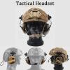 Fast PJ Tactical Helmet Set for Paintball Airsoft Hunting CQB Cs Military Games,with Tactical Headset Helmet Cover Dummy Flashbang Model Light (Tan/L) view 4