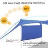 Beach Canopy Tent Shade with Sidewalls 10x10FT, 6.6FT Tall, UPF50+ Sun Shelter, Windproof & Water Resistant, Includes Guylines Sand Shovel Stability Poles, Easy Up for Beach Outdoor Camping Backyard view 2
