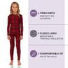 Rocky Thermal Underwear for Kids, Girls Thermals Long Johns Underwear, Base Layer for Cold weather/skiing, Red Plaid, Large, Heavy-250 GSM, THERMALS SET view 2