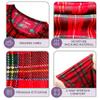 Rocky Thermal Underwear for Kids, Girls Thermals Long Johns Underwear, Base Layer for Cold weather/skiing, Red Plaid, Large, Heavy-250 GSM, THERMALS SET view 3